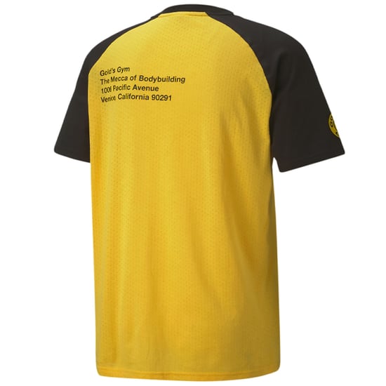 Puma x Gold's Gym Raglan Mens Yellow/Black T-Shirt