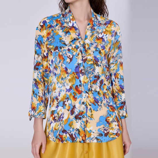 Ascot-tie blouse and abstract print - Image 3