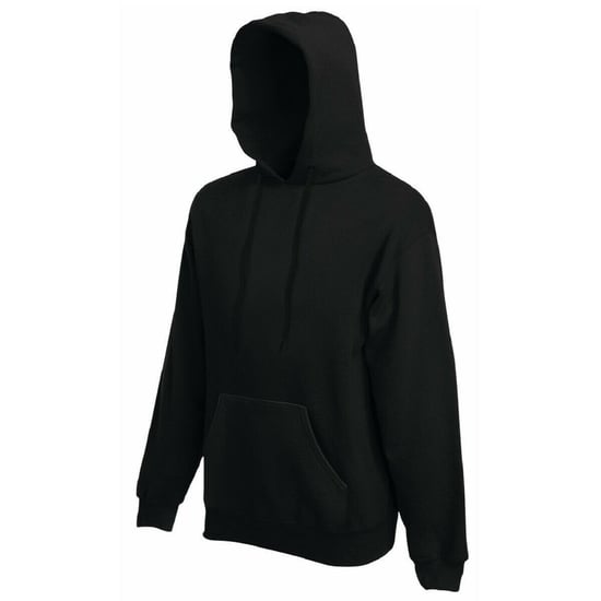 Fruit Of The Loom Mens Hooded Sweatshirt / Hoodie (Black) - Image 2