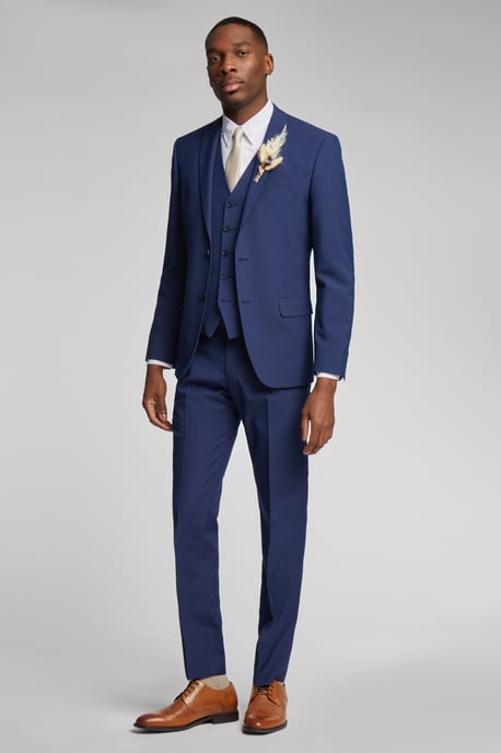 Bright Blue Slim Jacket - Image 3