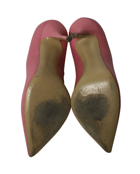 Casadei Pointed Stiletto Heels in Pink Leather - Image 5