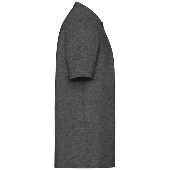 Fruit of the Loom Mens 65/35 Polo Shirt (Dark Heather Grey) - Image 3