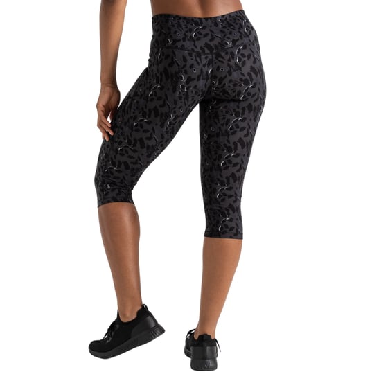Dare 2B Womens/Ladies Influential Dash Print 3/4 Leggings (Black) - Image 2
