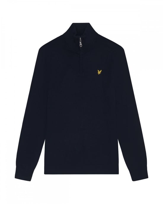 Lyle & Scott Cotton Merino Mens Quarter Zip Jumper - Image 1