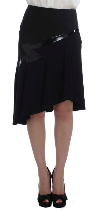 EXTE Black Blue Two Piece Suit Skirt & Blazer - Image 5
