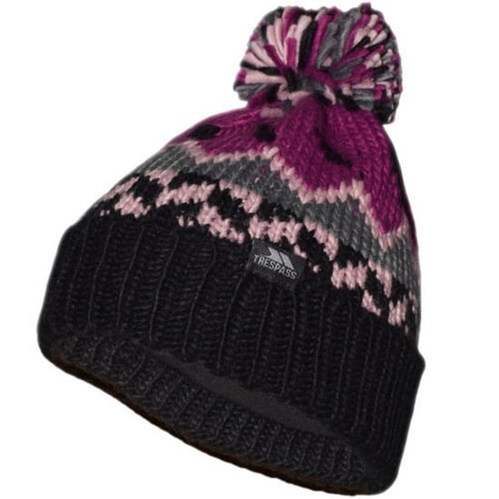 Trespass Childrens/Kids Twiglet Chunky Knit Fleece Lined Hat (Purple Orchid) - Image 1