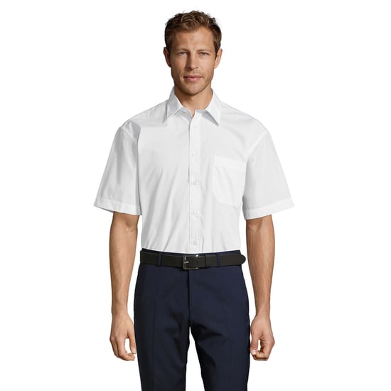 SOLS Unisex Adult Bristol Plain Poplin Business Shirt (White) - Image 1