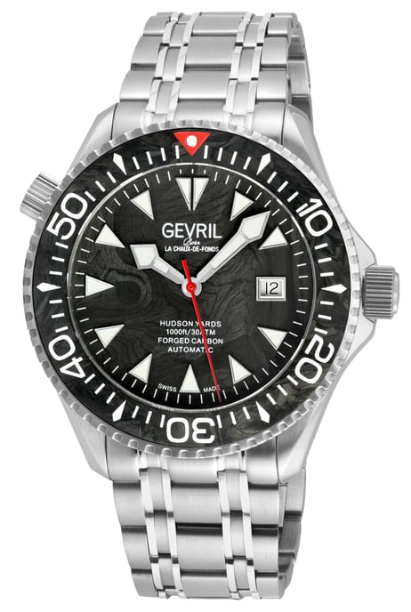 Reloj automático suizo Gevril para hombres Hudson Yards en gris oscuro - Image 1