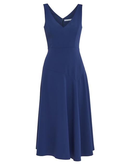 Pilar Moss Crepe Midi Dress