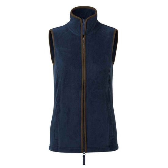 Premier Womens/Ladies Artisan Fleece Gilet (Navy/Brown) - Image 1