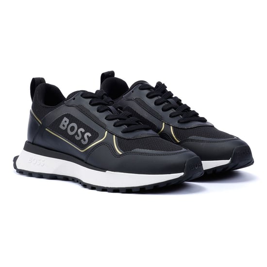 Boss Jonah Runn Men's Black/Gold Trainers - Image 1