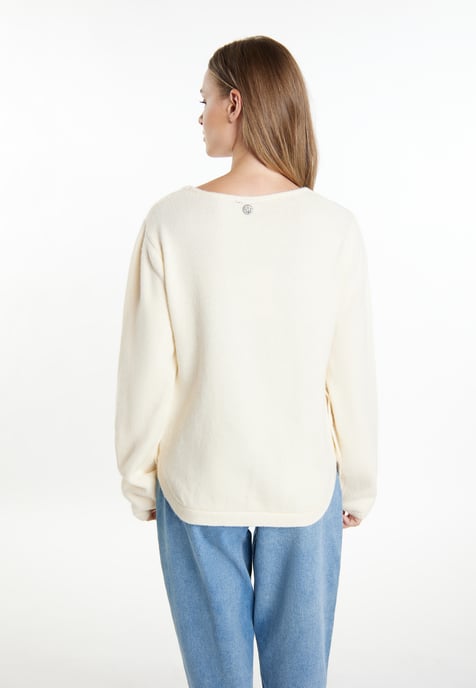 Dreimaster Knitted pullover women off-white - Image 4