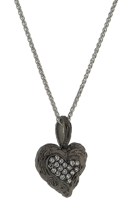 Orphelia 'Hazel' Women's 925 Sterling Silver Chain with Pendant - Black ZH-7082/2 - Image 1