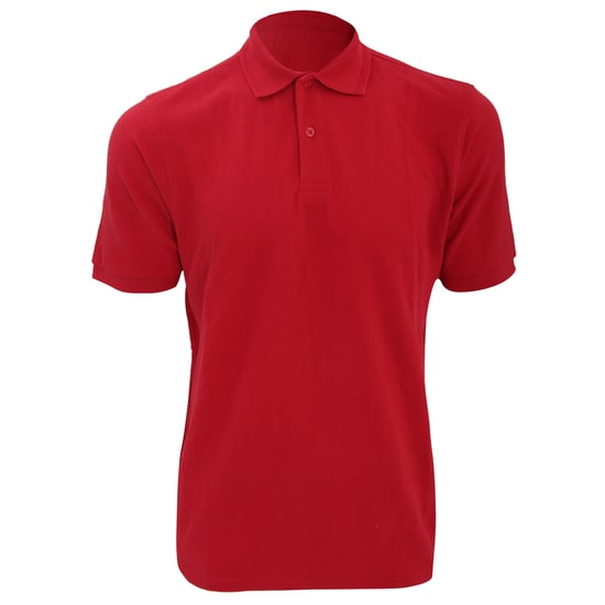 Russell Mens Ripple Collar & Cuff Short Sleeve Polo Shirt (Bright Red) - Image 1