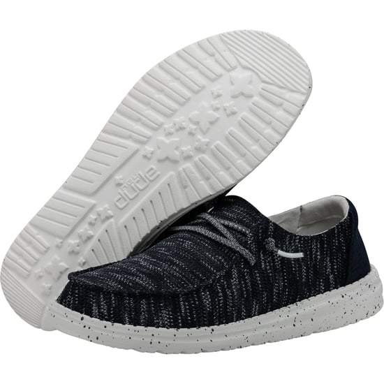 HEYDUDE Wendy Sox Polyester/Cotton/Spandex Women's Navy Loafers - Image 3