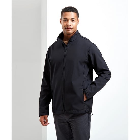 Premier Mens Windchecker Soft Shell Jacket (Black) - Image 5