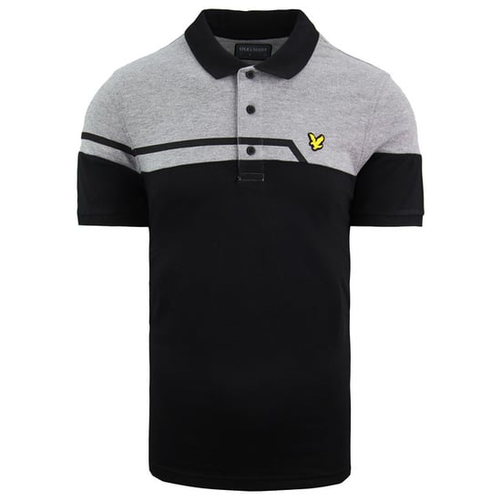 Polo Lyle & Scott Block Hombre Negro/Gris - Image 1