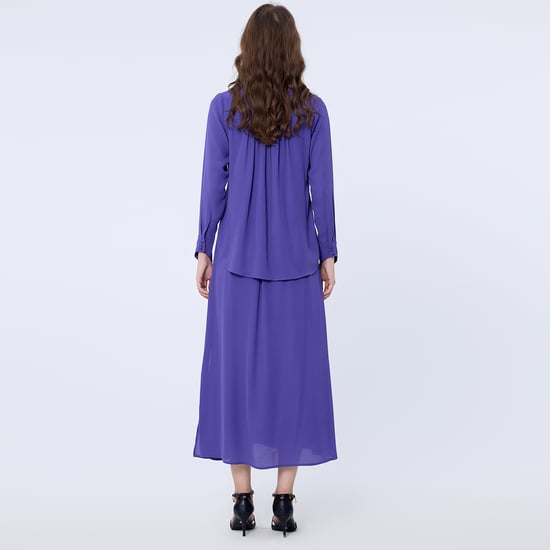 V-neckline long blouse-dress - Image 5