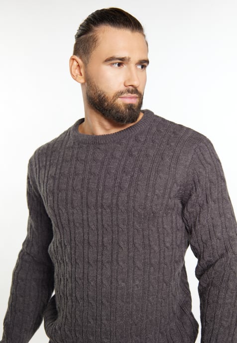 Dreimaster Knitted pullover Men Grey melange - Image 5