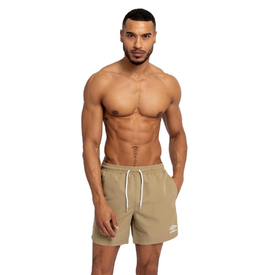 Umbro Mens Taped Swim Shorts (Khaki) - Image 1