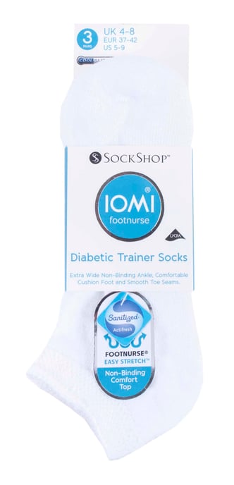 IOMI - 3 pares de calcetines acolchados para diabéticos para pies y tobillos hinchados - Image 2