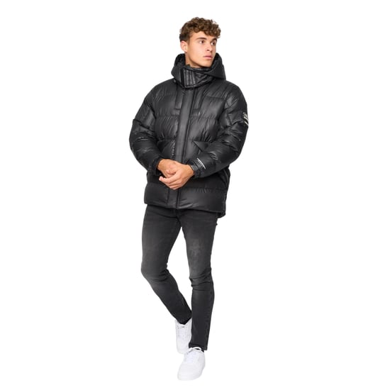 Crosshatch Mens Camptor Panelled Jacket (Black) - Image 3