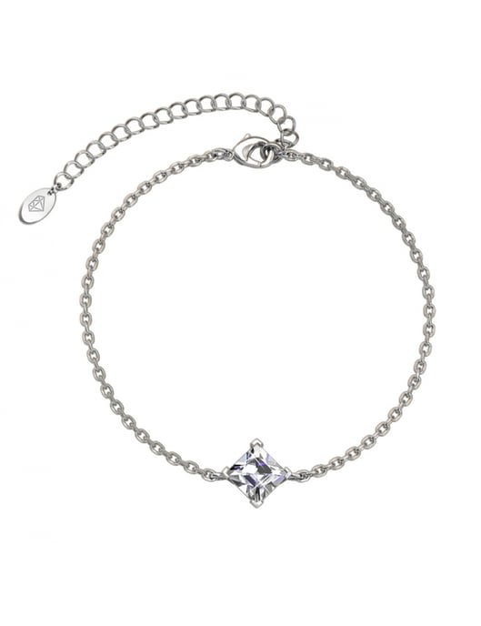 Conjunto Calle Cuadrado Simple - Plata y Cristal - Image 3