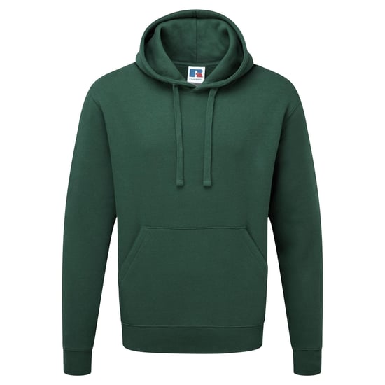 Russell Mens Authentic Hooded Sweatshirt / Hoodie (Bottle Green) - Image 1