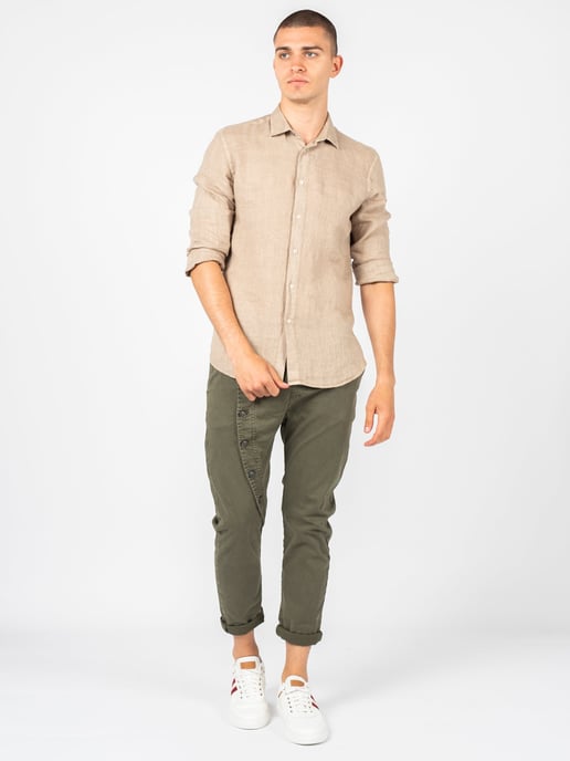 Camisa Xagon Man Lino Hombre Beige - Image 2