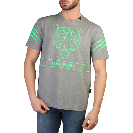 Camiseta de algodón gris para hombre Plein Sport - Image 1