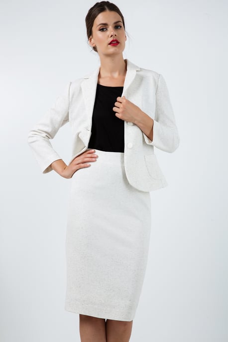 Fitted Stretch Pencil Skirt - Image 1