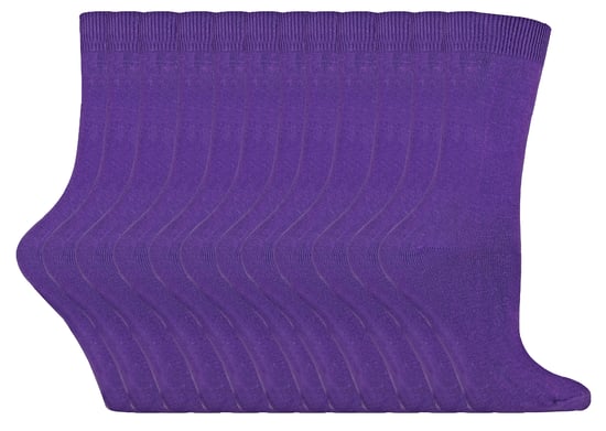 Calcetines de algodón para mujer | 12 pares | Snob | Calcetines de colores para mujer - Morado - Image 1