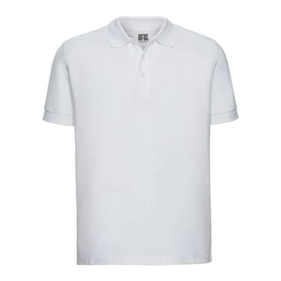 Russell Mens Ultimate Cotton Polo Shirt (White) - Image 1