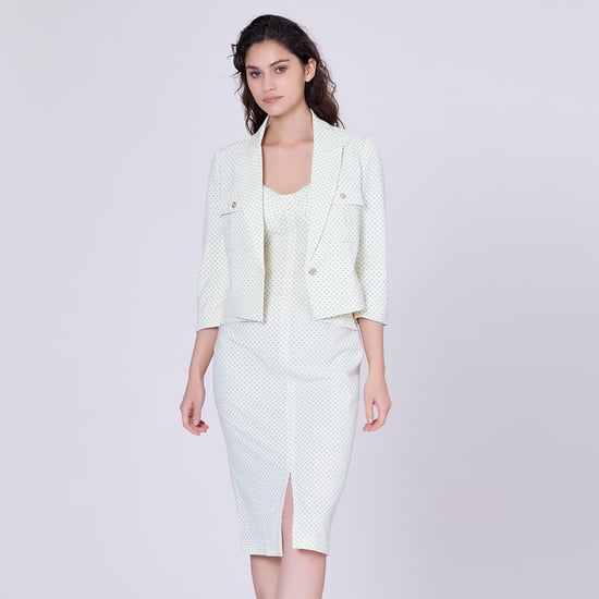 Safari pockets crop jacket with dots print - Image 4