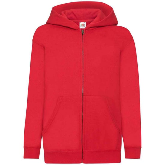 Fruit Of The Loom Childrens/Kids Hooded Sweatshirt (Red) - Image 1