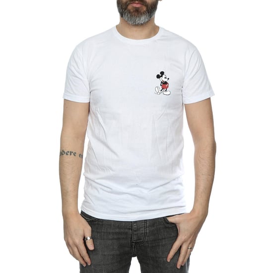 Disney Mens Mickey Mouse Kickin Retro Chest T-Shirt (White) - Image 3