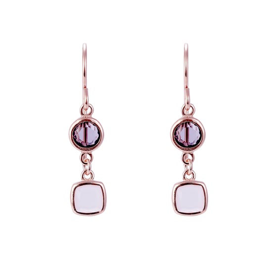 Orphelia 'Fawn' Women's 925 Sterling Silver Set: Chain + Bracelet + Earrings - Rose SET-7410 - Image 5