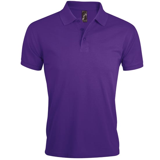 SOLs Mens Prime Pique Plain Short Sleeve Polo Shirt (Dark Purple) - Image 1