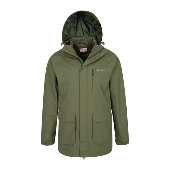 Mountain Warehouse Mens Glacier II Long Waterproof Jacket (Khaki) - Image 5