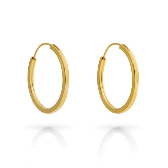 Orphelia 'Agata' Women's 925 Sterling Silver Hoop Earrings - Gold ZO-7552/G - Image 1