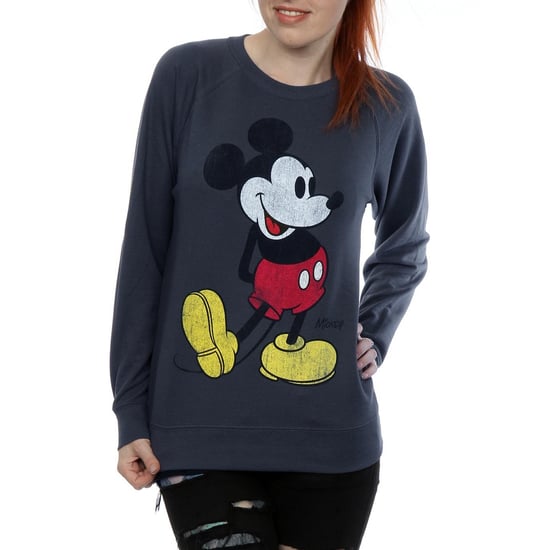 Disney Womens/Ladies Mickey Mouse Classic Kick Sweatshirt (Dark Heather) - Image 3