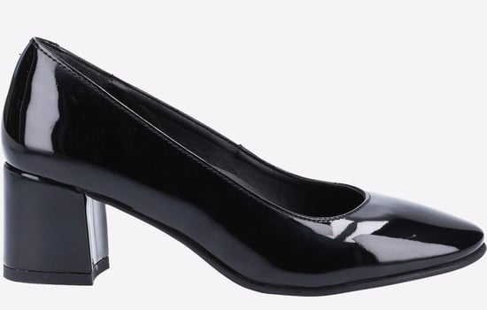 Hush Puppies MEMORY FOAM Anna Patent Court Shoes Womens - Image 1