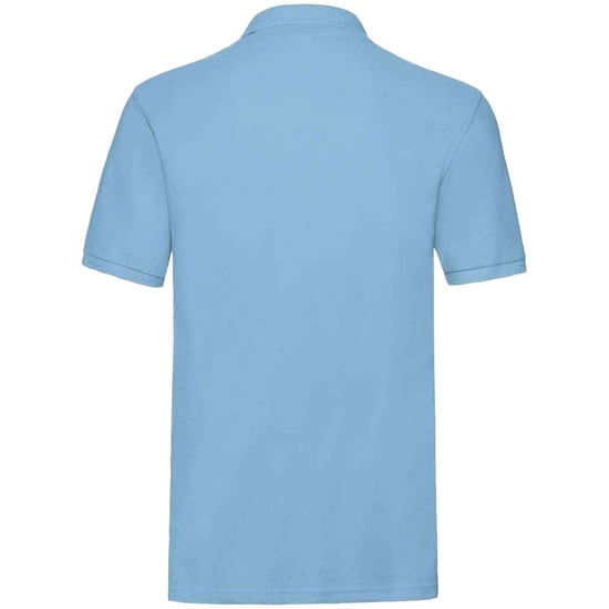 Fruit of the Loom Mens Premium Cotton Pique Polo Shirt (Sky Blue) - Image 2