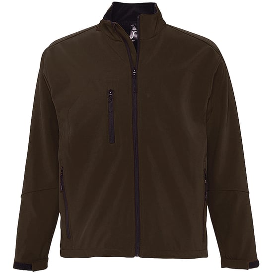 SOLS Mens Relax Soft Shell Jacket (Breathable, Windproof And Water Resistant) (Dark Chocolate) - Image 1