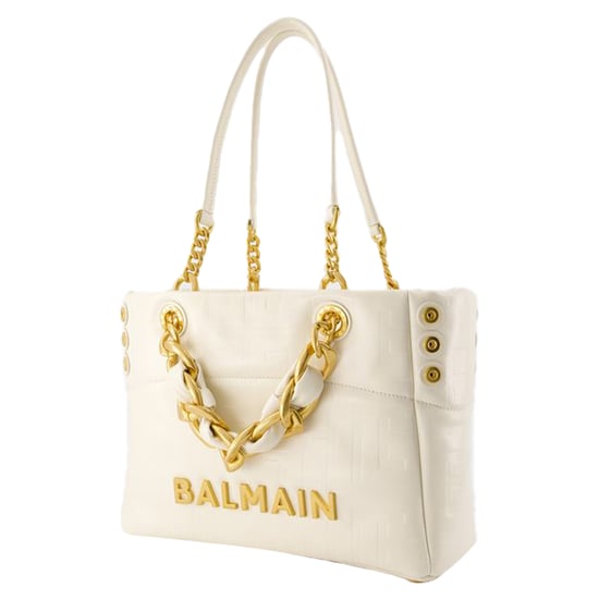 1945 Small Shopper Bag - Balmain - Leather - Beige