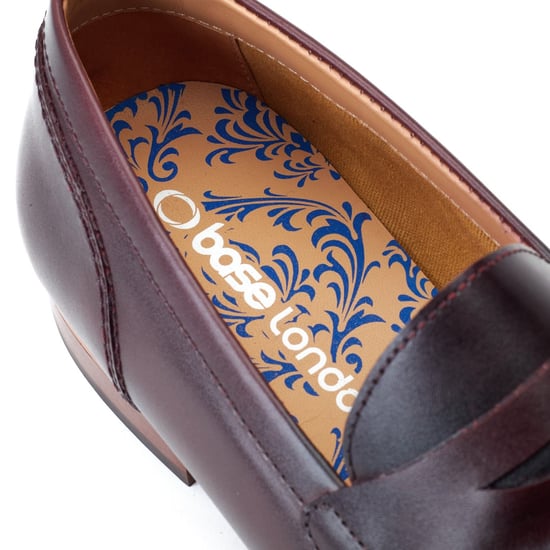 Base London Bruno Leather Men's Bordo Loafers - Image 6
