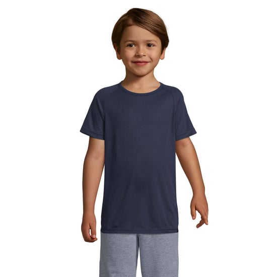 SOLS Childrens/Kids Sporty Unisex Short Sleeve T-Shirt (French Navy) - Image 3