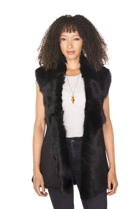 Women's Toscana Sheepskin Long Gilet-Sorocaba