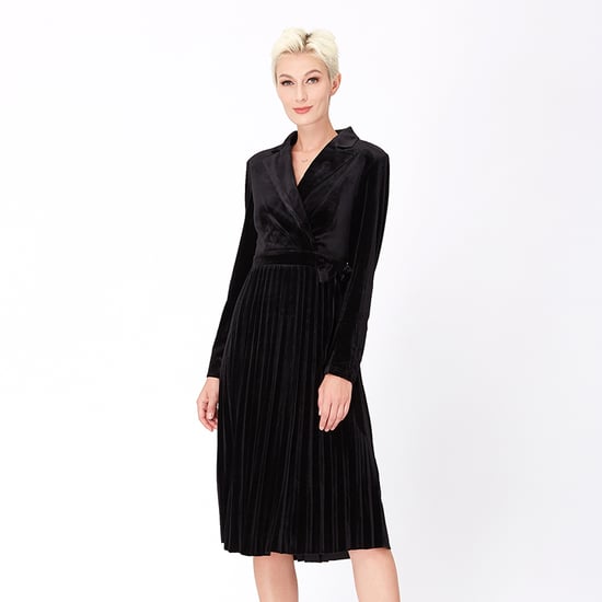 Velvet wrap effect dress - Image 2