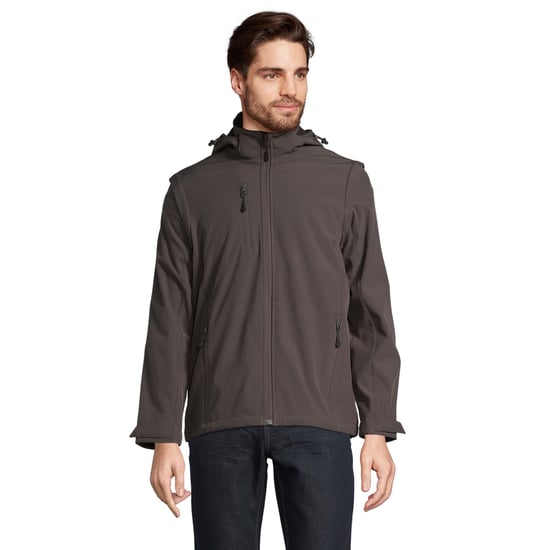SOLS Unisex Adult Falcon 3 in 1 Soft Shell Jacket (Charcoal Grey Solid) - Image 1